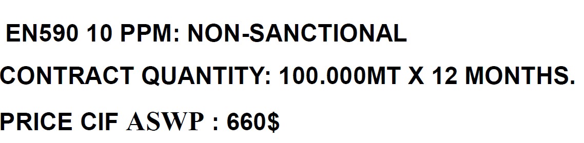 En590 10PPM CIF Prices update 2024